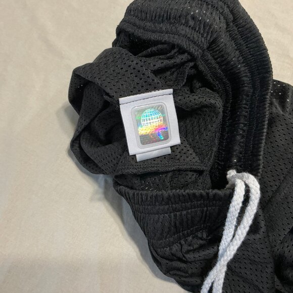 Black Eric Emmanuel Mesh Shorts Sliver Lightning small - Picture 4 of 6